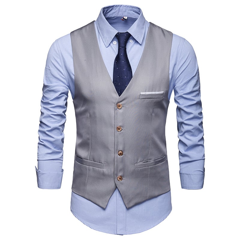 Suit Vest Men's Formal and Casual Business Style Groomsman Outfit