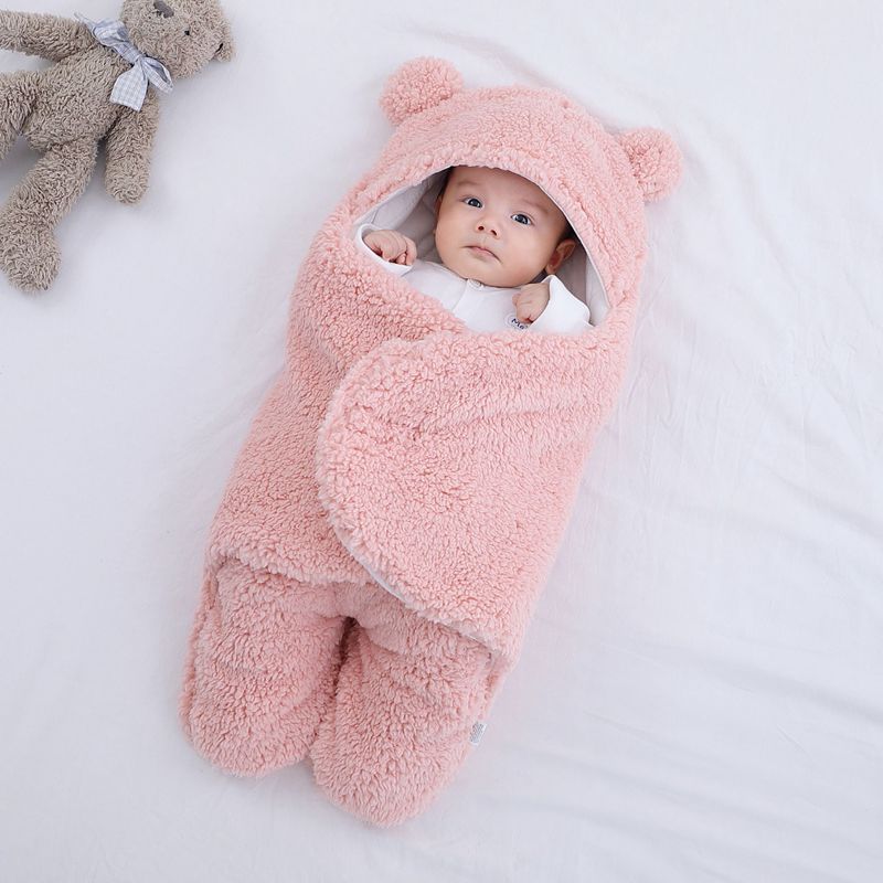 Baby Sleeping Bag Envelope for New born Baby Winter Swaddle Blanket
