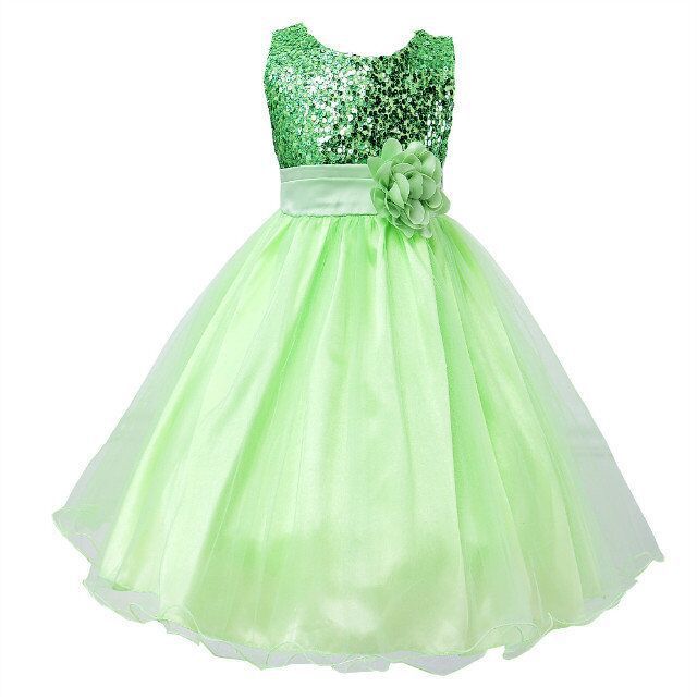 Baby Sequin Dress, Flower Girl Wedding Princess Dress