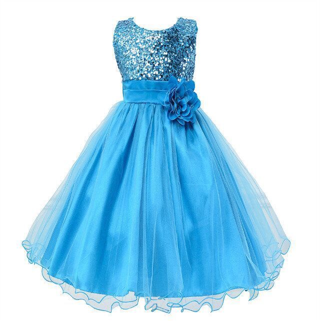 Baby Sequin Dress, Flower Girl Wedding Princess Dress
