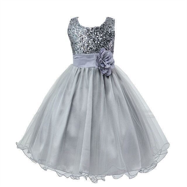 Baby Sequin Dress, Flower Girl Wedding Princess Dress