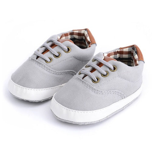 Solid colour casual lace soft bottom baby canvas shoes, baby shoes, toddler shoes