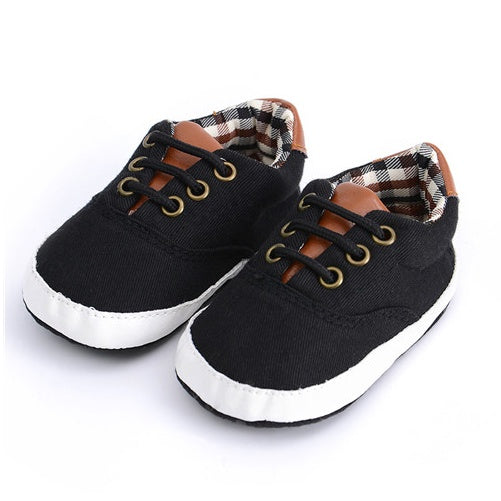 Solid colour casual lace soft bottom baby canvas shoes, baby shoes, toddler shoes