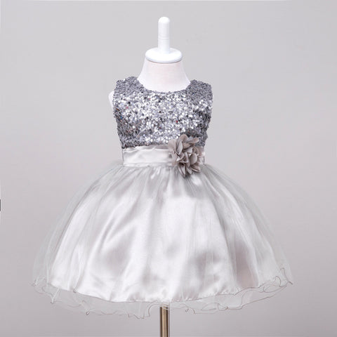 Baby Sequin Dress, Flower Girl Wedding Princess Dress