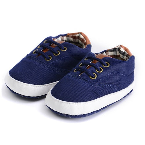Solid colour casual lace soft bottom baby canvas shoes, baby shoes, toddler shoes