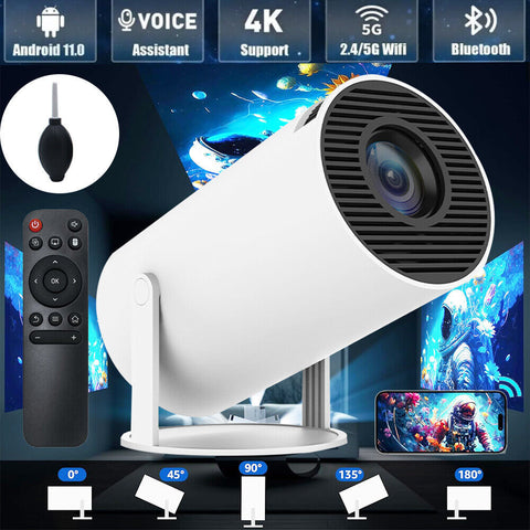 5G 4K Projector Smart HD LED WIFI Bluetooth HDMI USB Android Office Home Theatre