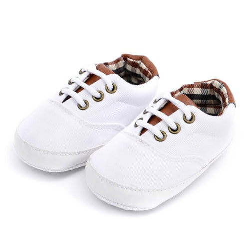 Solid colour casual lace soft bottom baby canvas shoes, baby shoes, toddler shoes