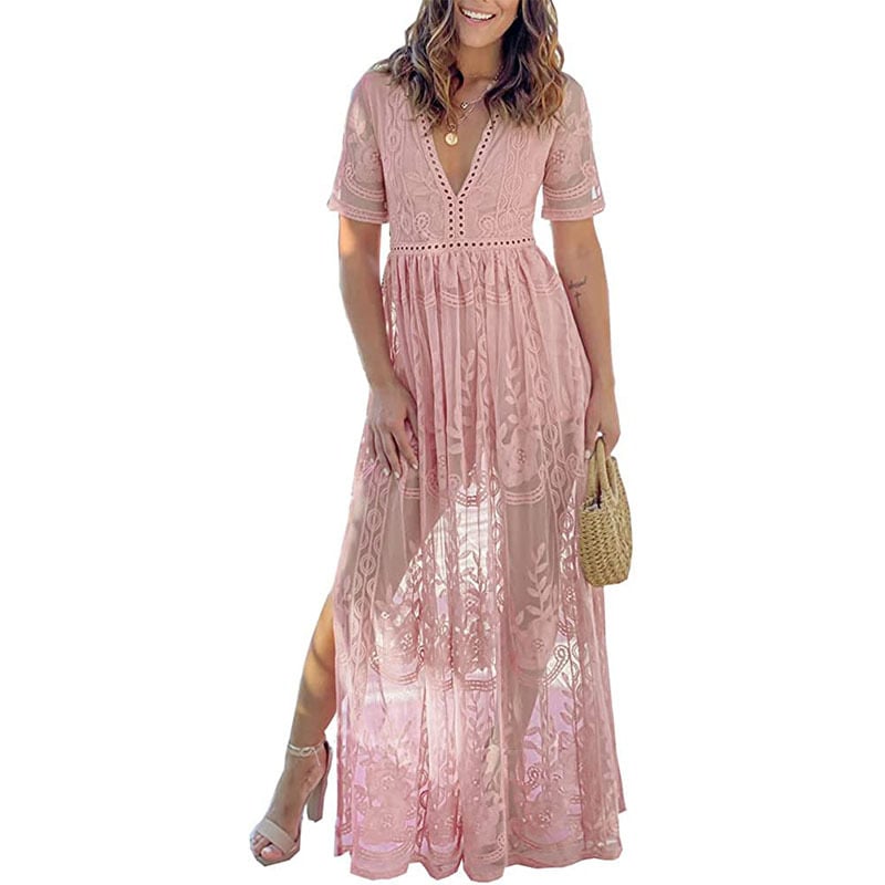 A frilled lace summer dress