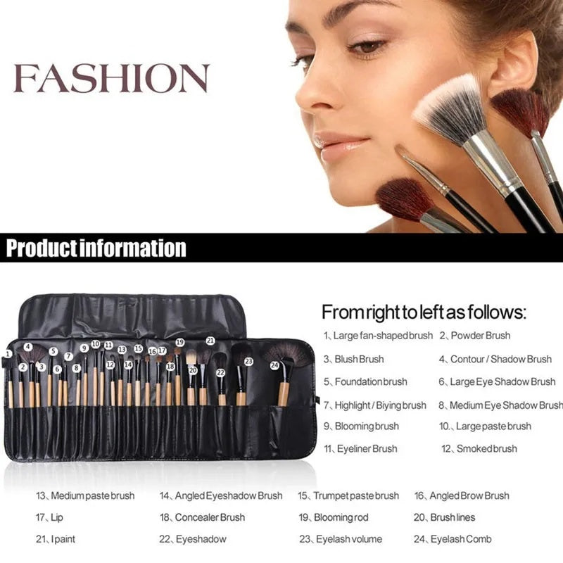 Gift Bag Of 24 Pcs Makeup Brush Sets Professional Cosmetics Brushes  Shadows Peneaux Make Up Tools