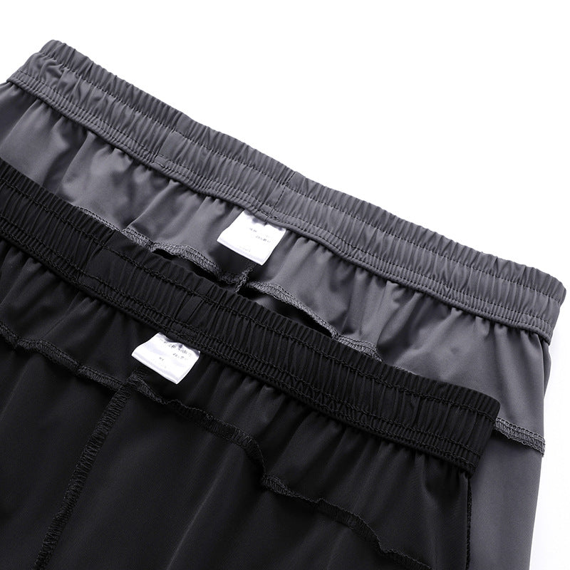 Ice Silk Pants Men&#039;s Summer Thin Men&#039;s Casual Pants Breathable Leg Loose High Elastic Quick-drying Air-conditioning Sports Pants