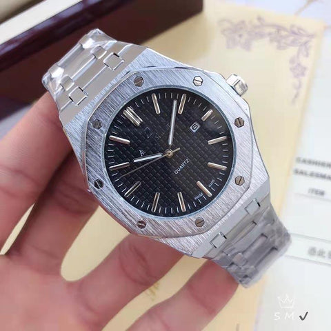 Royal Oak Steel Band Silicone New Men&#039;s Watch Business Quartz Waterproof Men&#039;s AP Fashion Trend Watch