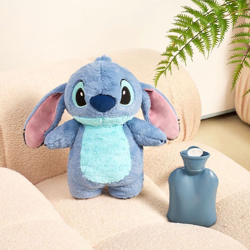 Stiffer Hot Water Bag Cartoon Shark Plush Hand Injection Bag Thickened Anti-Thick PVC Hand Warmer For Easy Removal And Washing