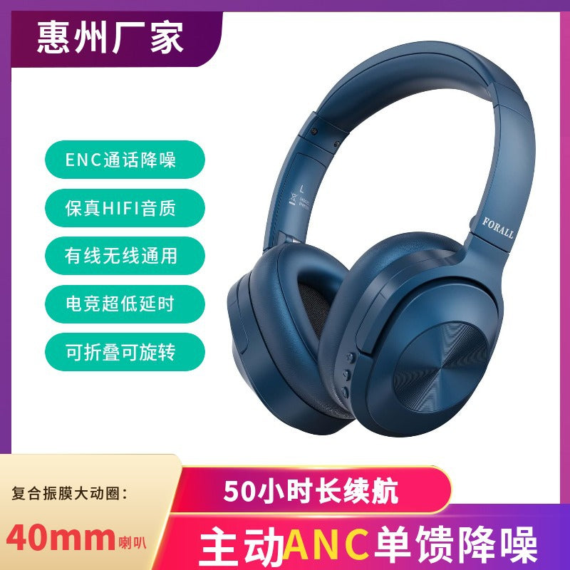Cross-border New Headset Noise Reduction Headset Active Noise Reduction ANC Bluetooth Student Learning Training Headset