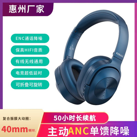 Cross-border New Headset Noise Reduction Headset Active Noise Reduction ANC Bluetooth Student Learning Training Headset