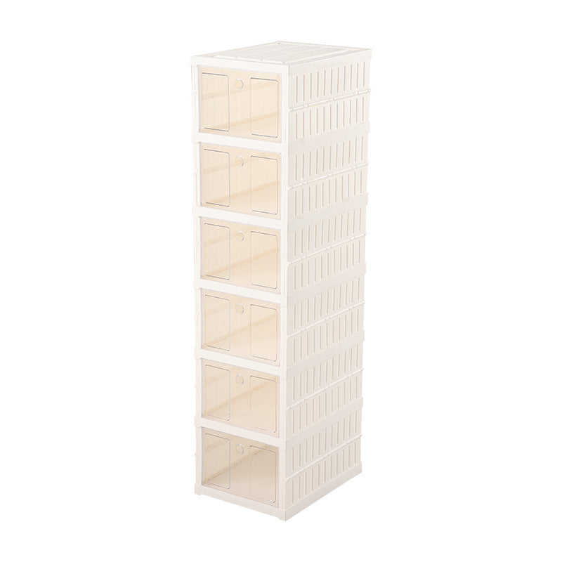 Installation-free Shoe Box Folding Shoe Storage Cabinet Transparent Plastic Shoe Cabinet Space-saving Simple Shoe Rack Dust-proof Storage Cabinet