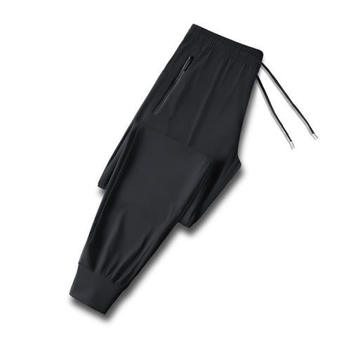 Ice Silk Pants Men&#039;s Summer Thin Men&#039;s Casual Pants Breathable Leg Loose High Elastic Quick-drying Air-conditioning Sports Pants