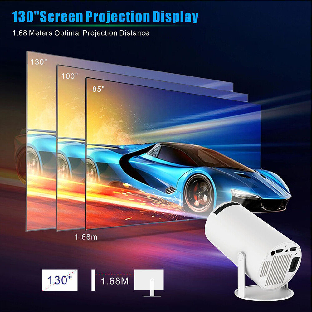 5G 4K Projector Smart HD LED WIFI Bluetooth HDMI USB Android Office Home Theatre